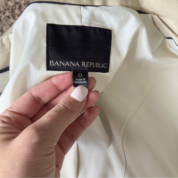 Banana Republic Women's Blazer Jacket Beige Single Button Size 0 - Picture 7 of 10